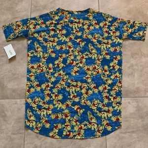 Disney LuLaRoe Winnie the Pooh Cartwheels Blue & Yellow Women’s Shirt NEW w/ Tag